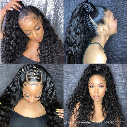 Raw Mink Brazilian Afro Kinky Curly Human Hair Hd Full Transparent 360 Lace Front Wig Natural Virgin Human Hair Lace Frontal Wig